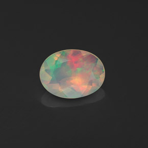 Opale naturale multicolore da 0,63 ct, trasparente, trasparente/traslucido