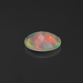 Opale naturale multicolore da 0,63 ct, trasparente, trasparente/traslucido