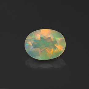 Opale naturale multicolore da 0,93 ct, trasparente, trasparente/traslucido