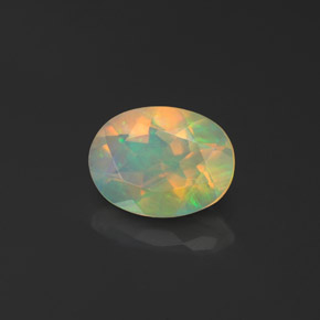 Opale naturale multicolore da 0,93 ct, trasparente, trasparente/traslucido