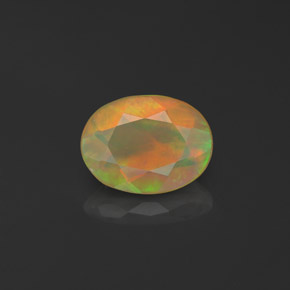 Opale naturale multicolore da 0,76 ct, trasparente, trasparente/traslucido