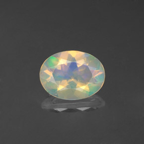 Opale naturale multicolore da 0,83 ct, trasparente, trasparente/traslucido