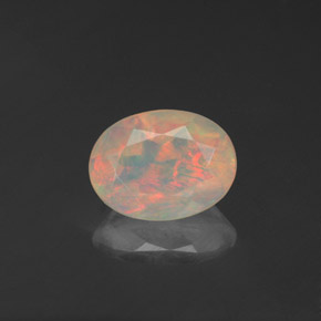 Opale naturale multicolore da 0,89 ct, trasparente, trasparente/traslucido