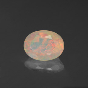 Opale naturale multicolore da 0,89 ct, trasparente, trasparente/traslucido