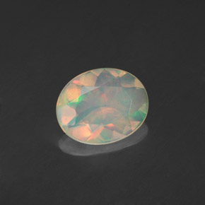Opale naturale multicolore da 0,80 ct, trasparente, trasparente/traslucido