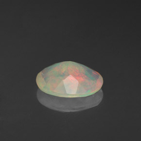 Opale naturale multicolore da 0,80 ct, trasparente, trasparente/traslucido