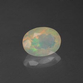 Opale naturale multicolore da 0,80 ct, trasparente, trasparente/traslucido
