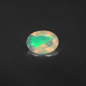 Opale naturale multicolore da 0,37 ct, trasparente, trasparente/traslucido