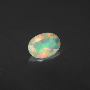 Opale naturale multicolore da 0,37 ct, trasparente, trasparente/traslucido