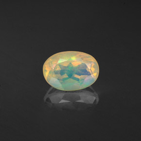 Opale naturale multicolore da 0,59 ct, trasparente, trasparente/traslucido