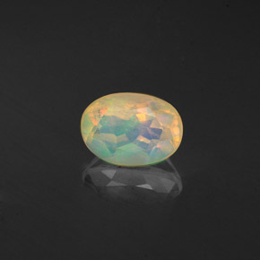 Opale naturale multicolore da 0,59 ct, trasparente, trasparente/traslucido