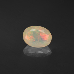 Opale naturale multicolore da 0,50 ct, trasparente, trasparente/traslucido