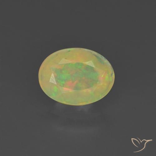 0.73ct Naturale Multicolore Opale, Ovale, Traslucido