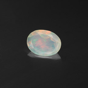 Opale naturale multicolore da 0,58 ct, trasparente, trasparente/traslucido