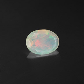 Opale naturale multicolore da 0,58 ct, trasparente, trasparente/traslucido