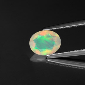 Opale naturale multicolore da 0,73 ct, trasparente, trasparente/traslucido