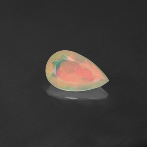 Opale naturale multicolore da 0,82 ct, trasparente, trasparente/traslucido