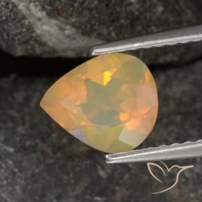 Opale Multicolore naturale da 0.85 ct, Forma a pera, Trasparente