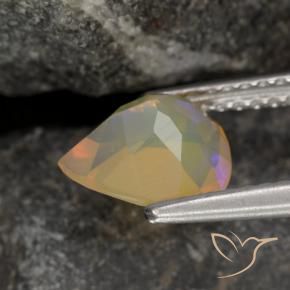 Opale Multicolore naturale da 0.85 ct, Forma a pera, Trasparente