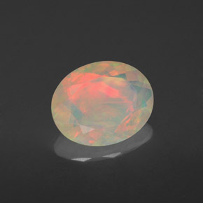 Opale naturale multicolore da 1,42 ct, trasparente, trasparente/traslucido