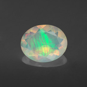 Opale naturale multicolore da 1,52 ct, trasparente, trasparente/traslucido