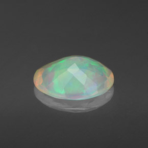 Opale naturale multicolore da 1,52 ct, trasparente, trasparente/traslucido