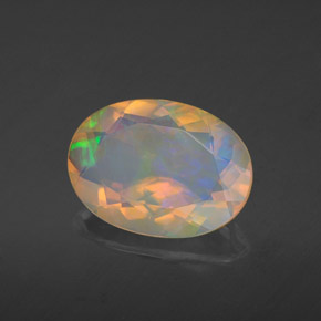 Opale naturale multicolore da 1,97 ct, trasparente, trasparente/traslucido