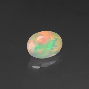 Opale naturale multicolore da 0,96 ct, trasparente, trasparente/traslucido