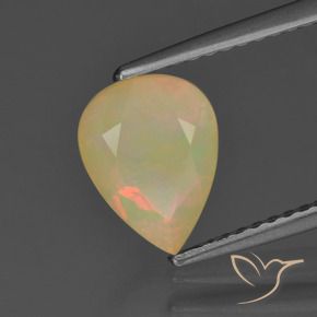 Opale Multicolore naturale da 1.08 ct, Forma a pera, Traslucido