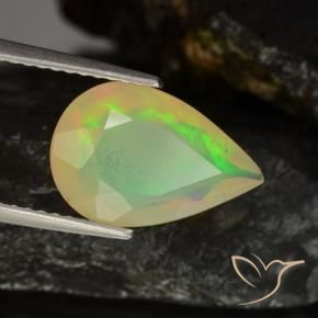 Opale Multicolore naturale da 1.90 ct, Forma a pera, Trasparente