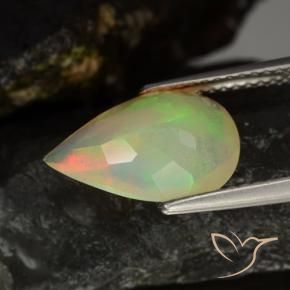 Opale Multicolore naturale da 1.90 ct, Forma a pera, Trasparente