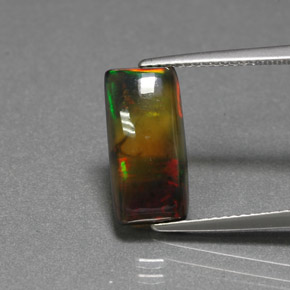 Opale Multicolore naturale da 2.73 ct, Taglio a baguette, Trasparente/Traslucido