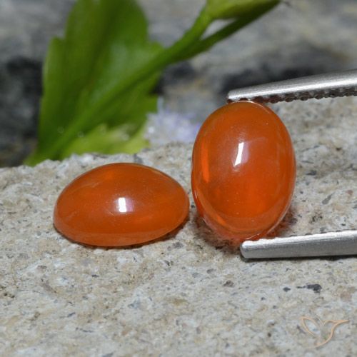 1.37ctw Naturale Arancio scuro rossastro Opale, Ovale, Trasparente