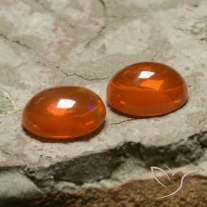 Gemme di Opale Arancia Fuoco naturale da 1.81 ct, Ovale, Trasparente