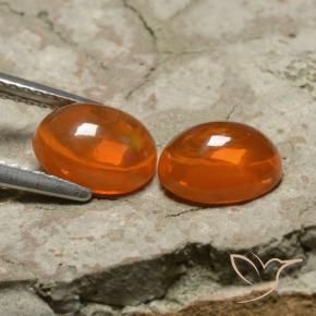 Gemme di Opale Arancia Fuoco naturale da 1.81 ct, Ovale, Trasparente