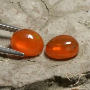 Gemme di Opale Arancio Intenso naturale da 2.03 ct, Ovale, Trasparente