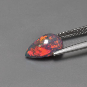 Opale Multicolore naturale da 1.26 ct, Forma a pera, Opaco