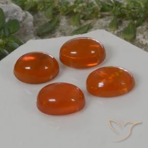 Gemme di Opale Arancia Fuoco naturale da 3.82 ct, Ovale, Trasparente