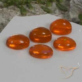Gemme di Opale Arancia Fuoco naturale da 4.79 ct, Ovale, Trasparente