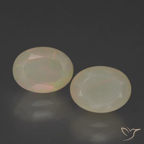 1.82ctw Naturale Multicolore Opale, Ovale, Traslucido