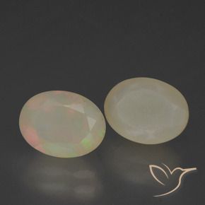 Gemme di Opale Multicolore naturale da 1.82 ct, Ovale, Traslucido
