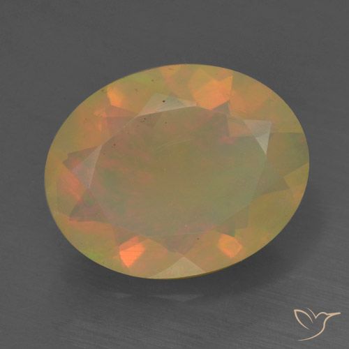 1.30ct Naturale Multicolore Opale, Ovale, Traslucido