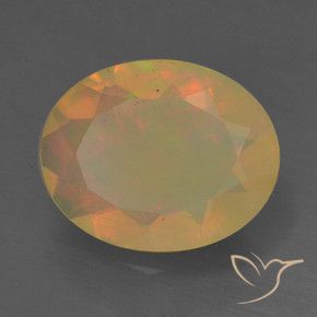 Opale Multicolore naturale da 1.30 ct, Ovale, Traslucido