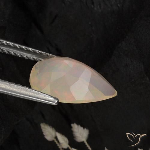 Opale Multicolore naturale da 1.42 ct, Forma a pera, Traslucido