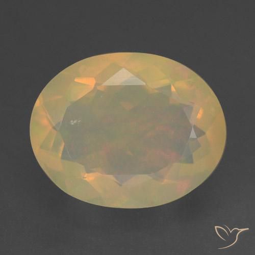 1.42ct Naturale Multicolore Opale, Ovale, Trasparente