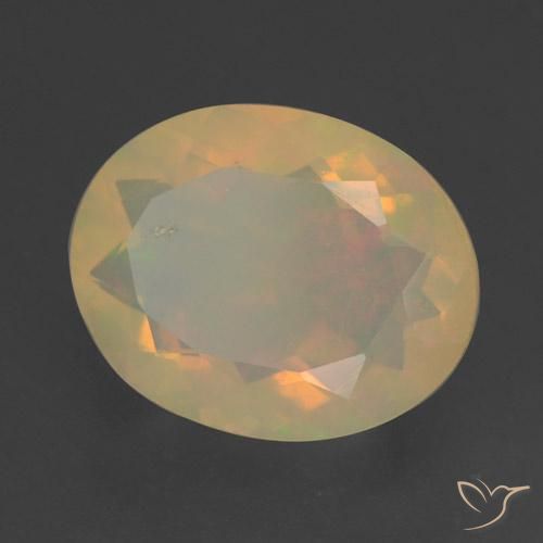 Opale Multicolore naturale da 1.42 ct, Ovale, Trasparente