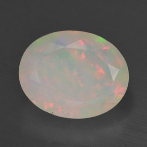 Opale Multicolore naturale da 1.26 ct, Taglio ovale, Traslucido