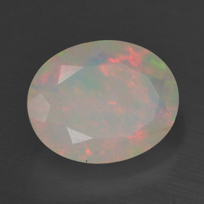 Opale Multicolore naturale da 1.26 ct, Taglio ovale, Traslucido