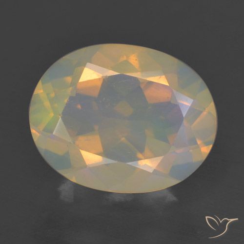 1.51ct Naturale Multicolore Opale, Ovale, Trasparente, Photo A