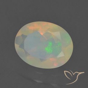 Opale Multicolore naturale da 1.40 ct, Ovale, Trasparente